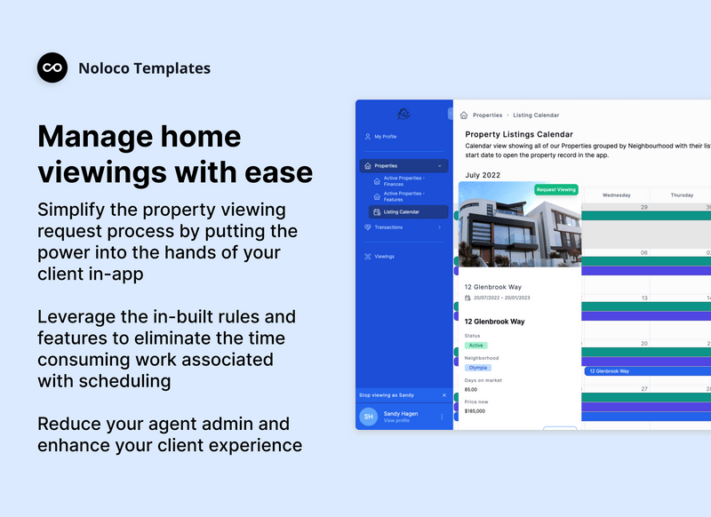 Real Estate Management App Noloco Templates